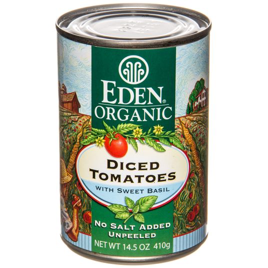 Eden Foods Diced Tomatoes with Sweet Basil, Organic Azure Standard
