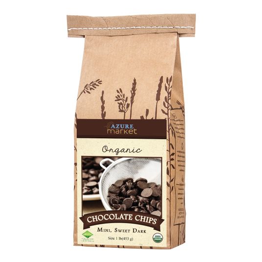 Azure Market Organics Chocolate Chips, Mini, Sweet Dark, Organic