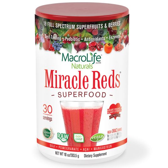 MacroLife Naturals Miracle Reds, Superfood Antioxidant Drink Powder