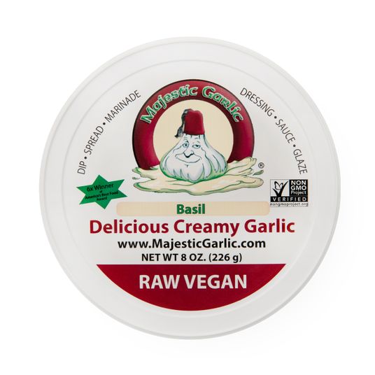 Majestic Garlic Garlic Spread, Raw, Vegan, Basil - Azure Standard