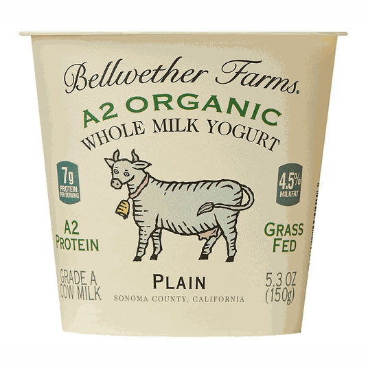 Bellwether Farms Yogurt, Whole Milk, Plain, A2 Organic - Azure