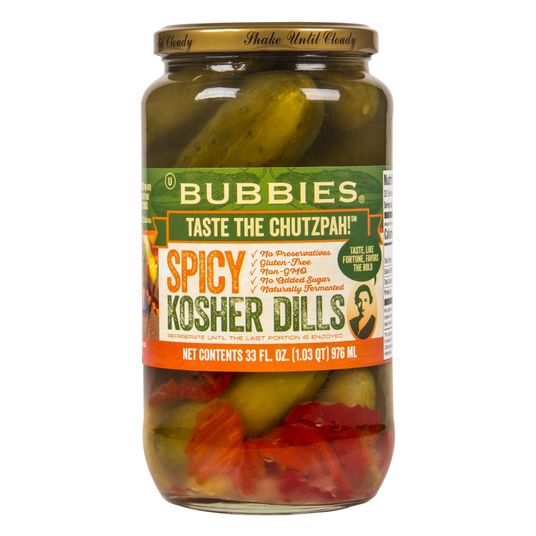 Bubbies Kosher Dill Pickles, Spicy Azure Standard