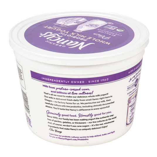 Nancy's Whole Milk Yogurt, Plain, Organic - Azure Standard