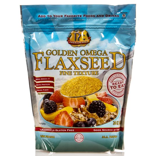 Premium Gold Golden Flaxseed, Fine Ground, True Cold Milled Azure