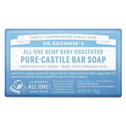 Hemp Baby Unscented Pure Castile Bar Soap
