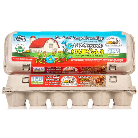 Stiebrs Farm Omega 3 Eggs, Large Brown, Organic Azure Standard