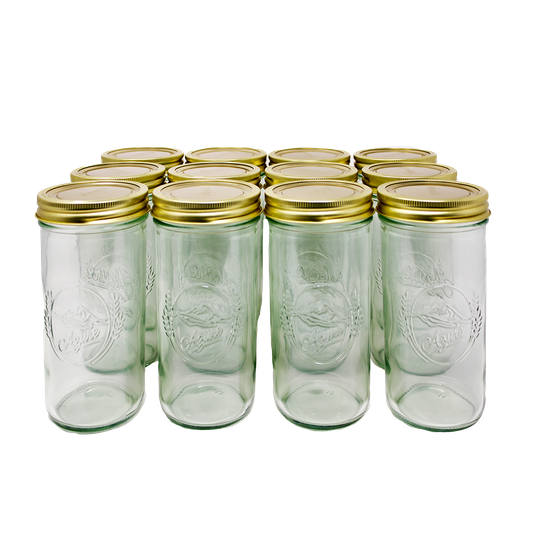 Azure Canning Co. Canning Jars, Pint and Half, Wide Mouth (with