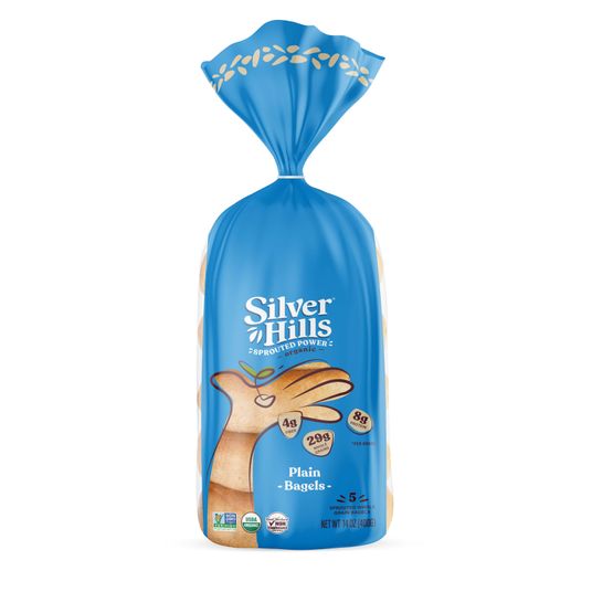 ソウルズ モナムール 210-850g Silver Hills Bakery Bagels, Plain Sprouted, Frozen - Azure Standard