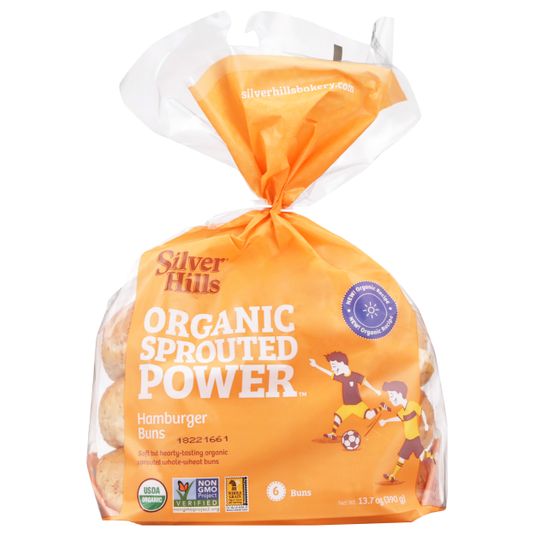 Silver Hills Bakery Hamburger Buns, Plain, Frozen, Organic Azure Standard
