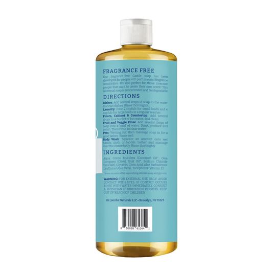 Dr. Jacobs Naturals All-In-One Pure Castile Soap, Fragrance Free