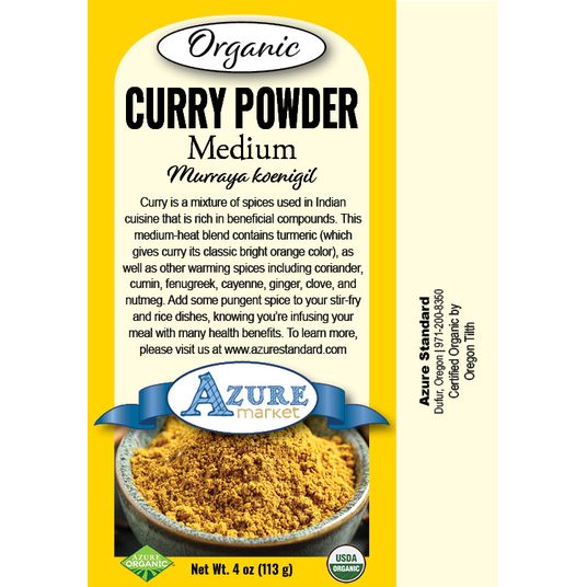 Azure Market Organics Curry Powder, Medium, Organic - Azure Standard