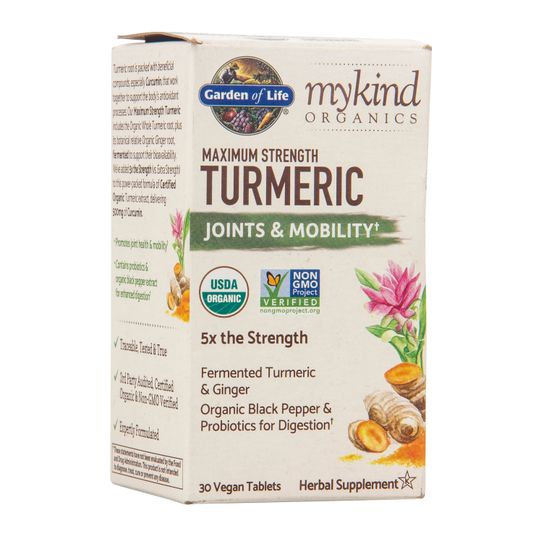 Garden of Life Mykind Maximum Strength Turmeric Joints and Mobility, Organic Azure Standard