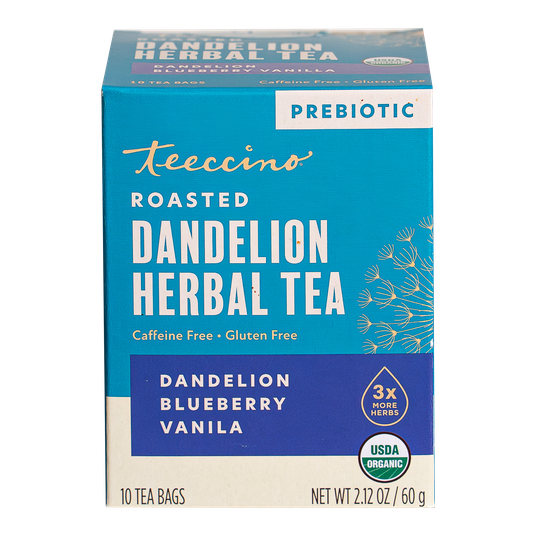Teeccino Dandelion Blueberry Vanilla, Roasted Herbal Tea, Organic ...