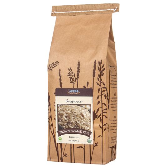 Azure Market Organics Rice, Basmati Brown, Imported, Organic
