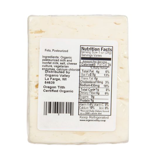 Feta Cheese, Organic, 8 oz