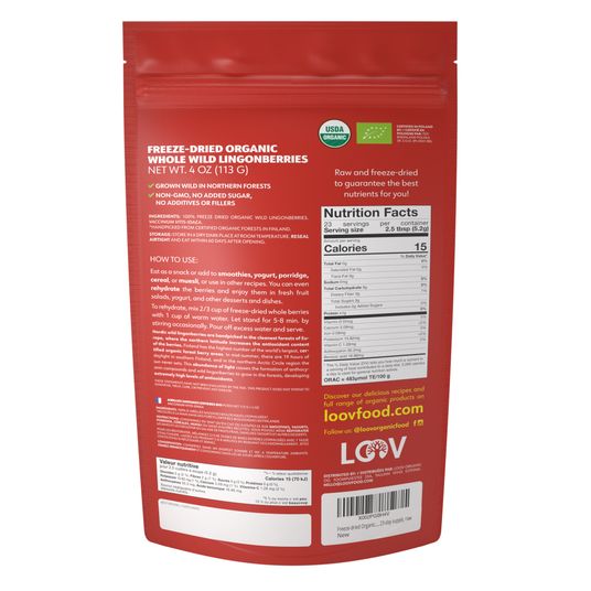 Loov Organic Wild Blueberries Freeze-Dried Whole Berries 113g - View #6
