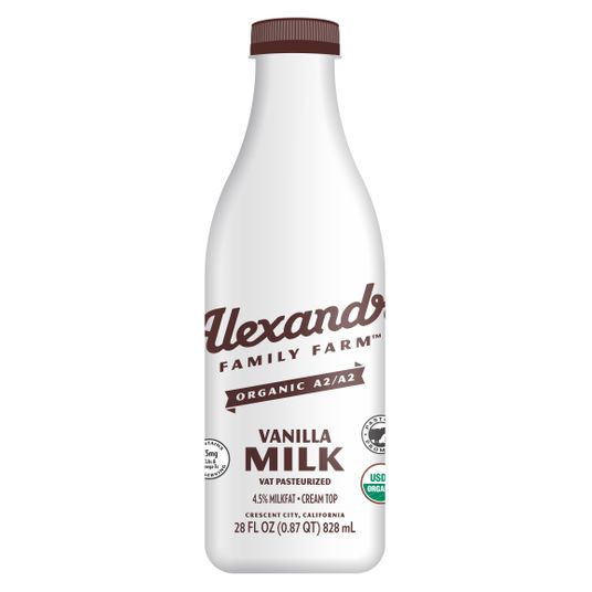 Alexandre Family Farm Vanilla Whole Milk, A2, Pasture Raised