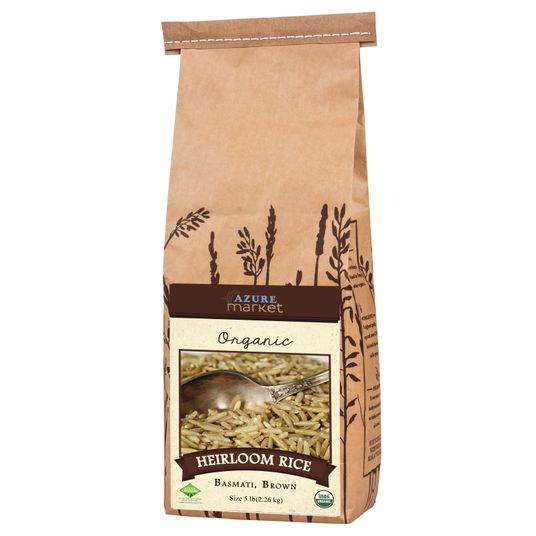 Azure Market Organics Rice, Heirloom Basmati Brown, Organic