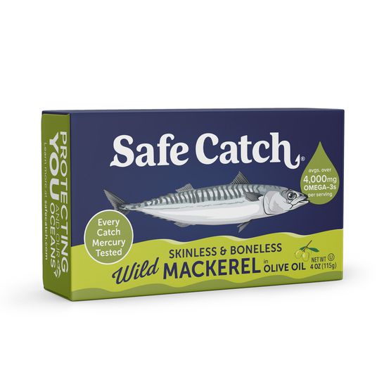 Safe Catch Skinless & Boneless Wild Mackerel in Olive Oil 4 oz