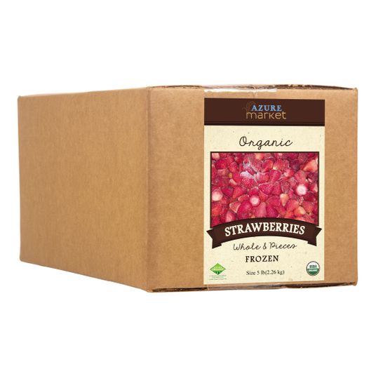 Azure Market Organics *Strawberries, Whole & Pieces, Frozen