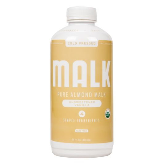 Malk Almond Milk, Unsweetened Vanilla, Organic Azure Standard