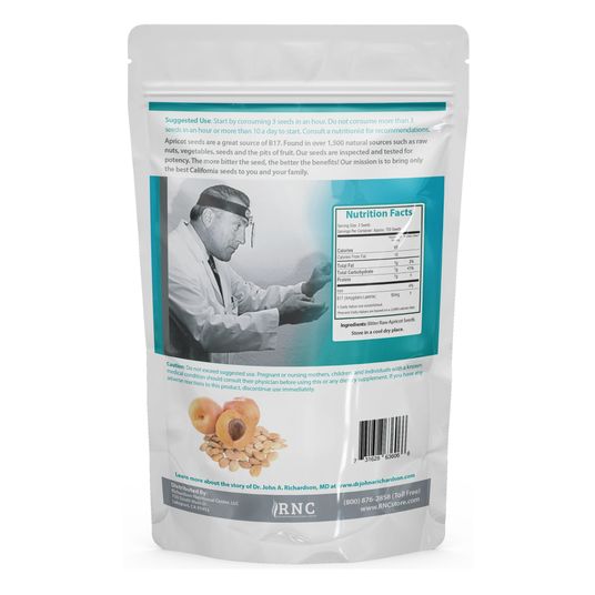 Natural Raw Bitter Apricot Kernels 16oz, Organic USDA Certified Bitter