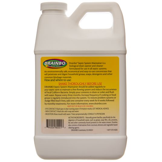 Drainbo® Natural Drain Cleaner - 1/2 Gallon - Drainbo