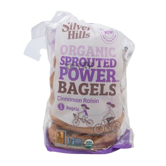 Silver Hills Bakery Bagels, Cinnamon Raisin Sprouted, Frozen - Azure ...