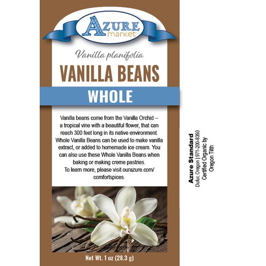 Azure Market Vanilla Beans, Whole Azure Standard