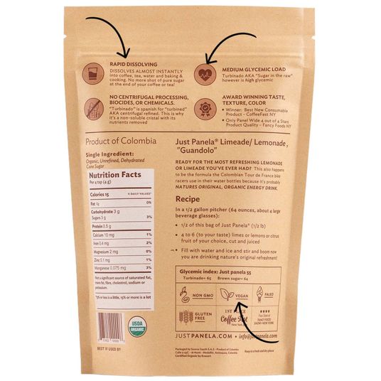 Just Panela Cane Sugar, Unrefined, Organic - Azure Standard