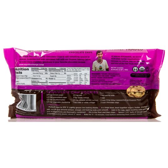 Equal Exchange Chocolate Chips, Bittersweet, Organic - Azure