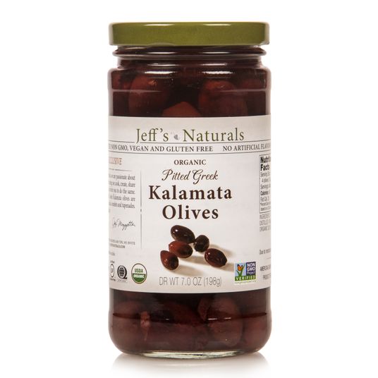 Jeff's Garden Kalamata Olives, Whole, Pitted, Organic Azure Standard