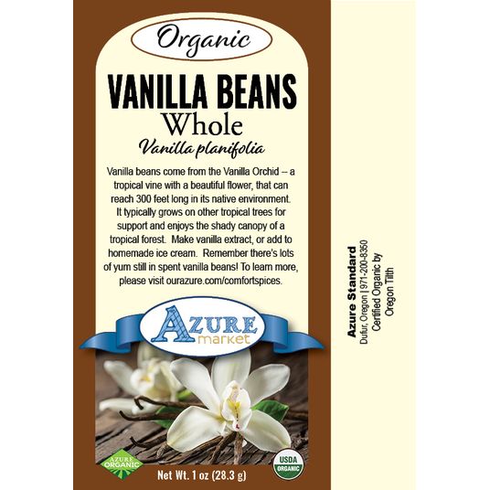 Azure Market Organics Vanilla Beans, Whole, Organic - Azure Standard