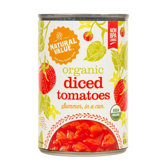 Natural Value Tomatoes, Diced, Organic Azure Standard