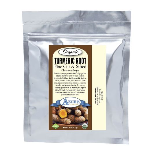 Azure Market Organics Turmeric Root, Fine Cut & Sifted, Organic