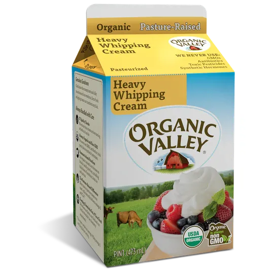 Organic Valley Heavy Whipping Cream, Pasteurized, Organic Azure Standard