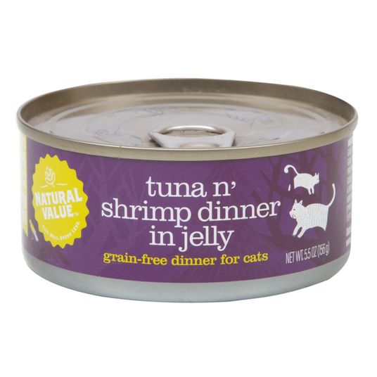 Natural Value Cat Food Canned Tuna n Tuna n Shrimp Dinner in