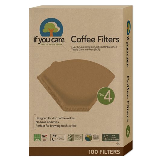 If You Care Coffee Filters, No. 4, 100 Unbleached Azure Standard