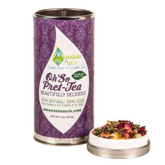 Mountain Mel's Oh So PretTea, Loose Leaf Herbal Tea, Organic Azure