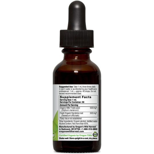 Oregon's Wild Harvest Milk Thistle Dandelion, Extract, Organic