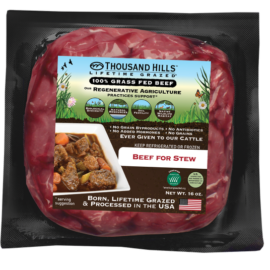 その他 BEEF Thousand Hills Beef For Stew, Grass-Fed, Frozen - Azure Standard